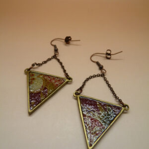 Boucles d’oreille “Triangula” Taiko – Image 2
